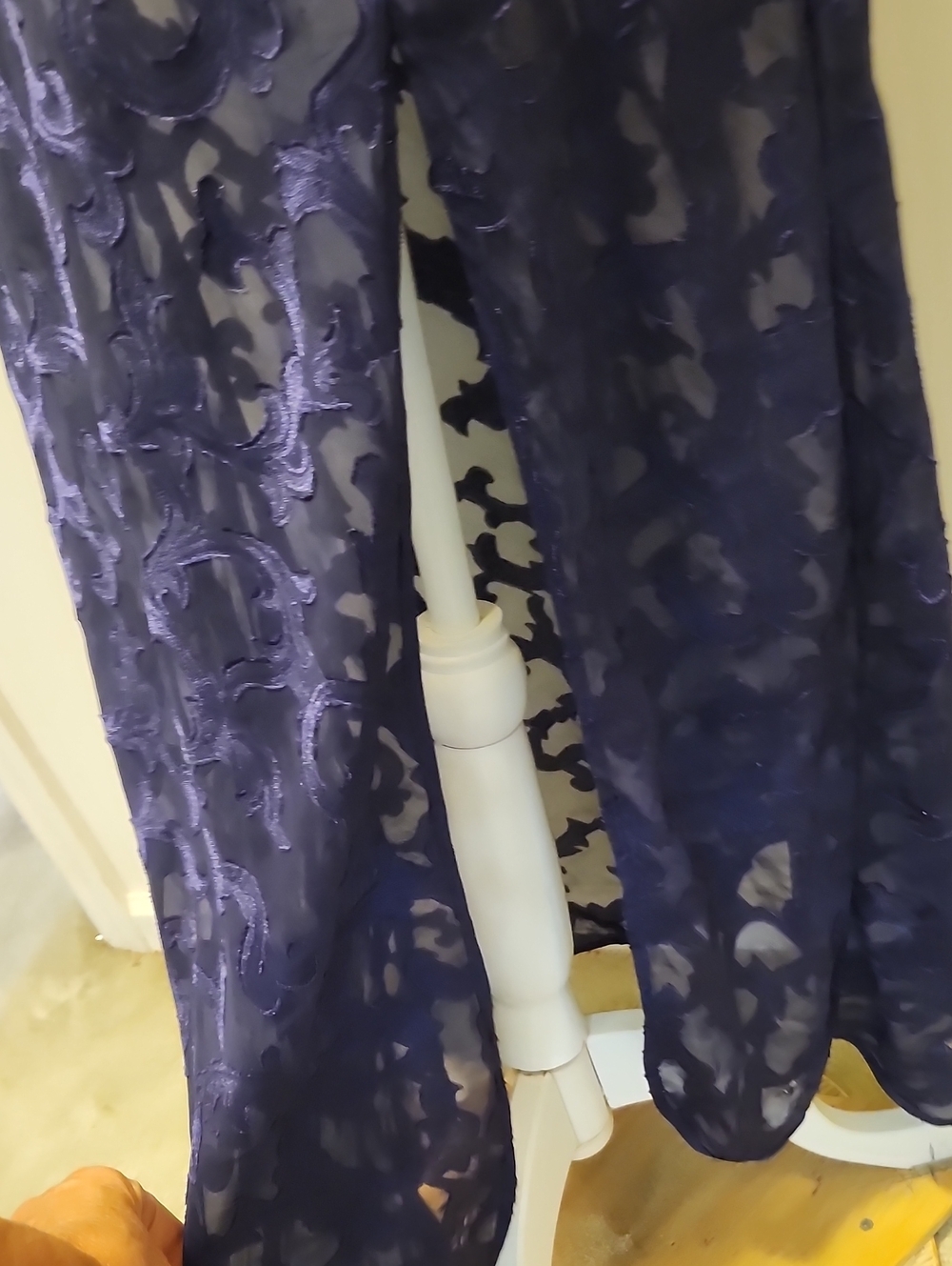 vintage Victoria's Secret Sheer Floral-Embellished Maxi Slip Dress Night Gown - Picture 3 of 8